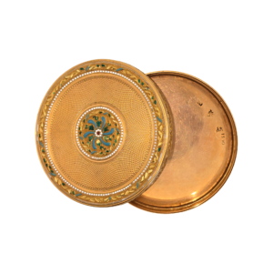 Bonbonnière de oro y esmalte de Jean-Joseph Barrière